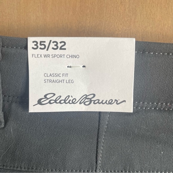 Eddie Bauer Men's Flex Wrinkle-Resistant Sport Chinos - Classic 35x32 - Picture 10 of 13